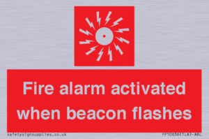 Fire alarm activated when beacon flashes